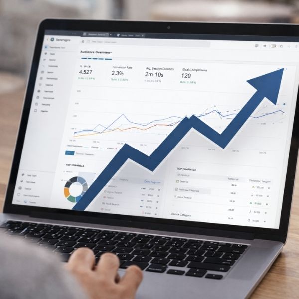 Optimización SEO y posicionamiento web para mejorar la visibilidad en internet.