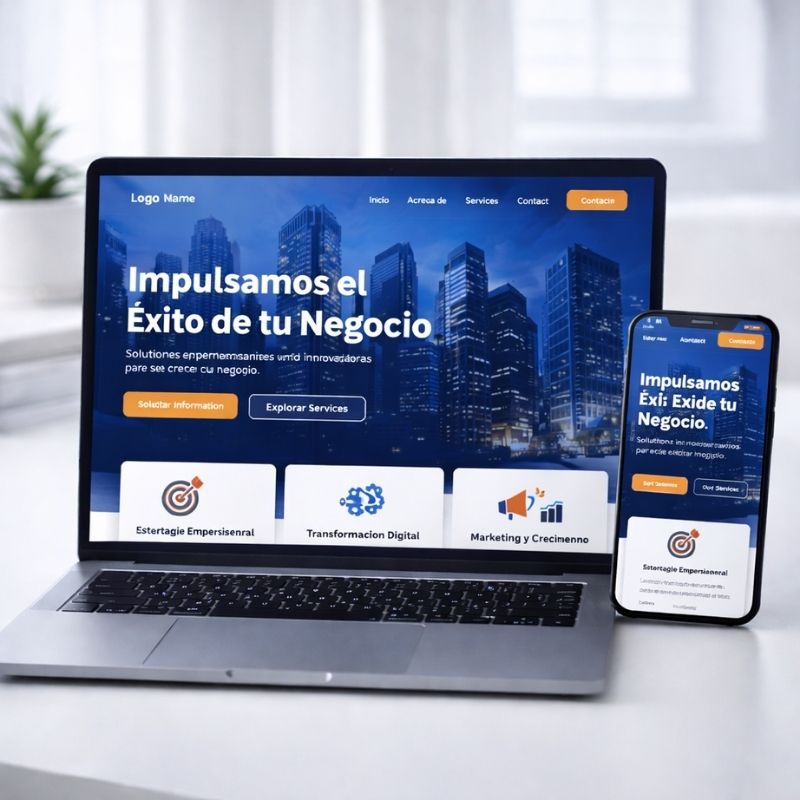 Sitio web informativa con diseño profesional y estructura informativa clara.