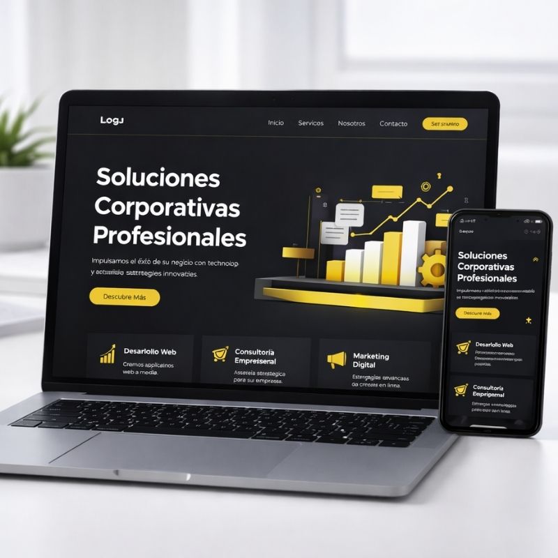 Página web corporativa profesional diseñada para empresas y servicios.