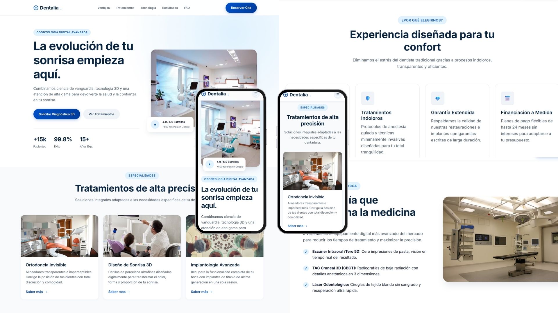 Diseño de página web Dentalia
