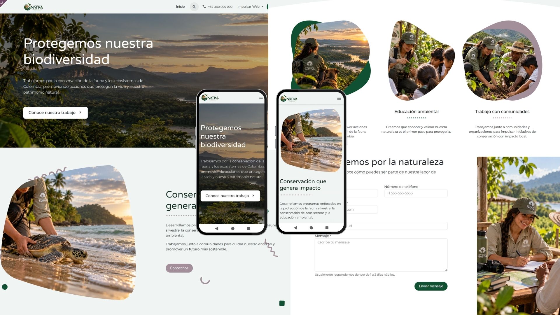 Diseño de página web Fundación Nativa